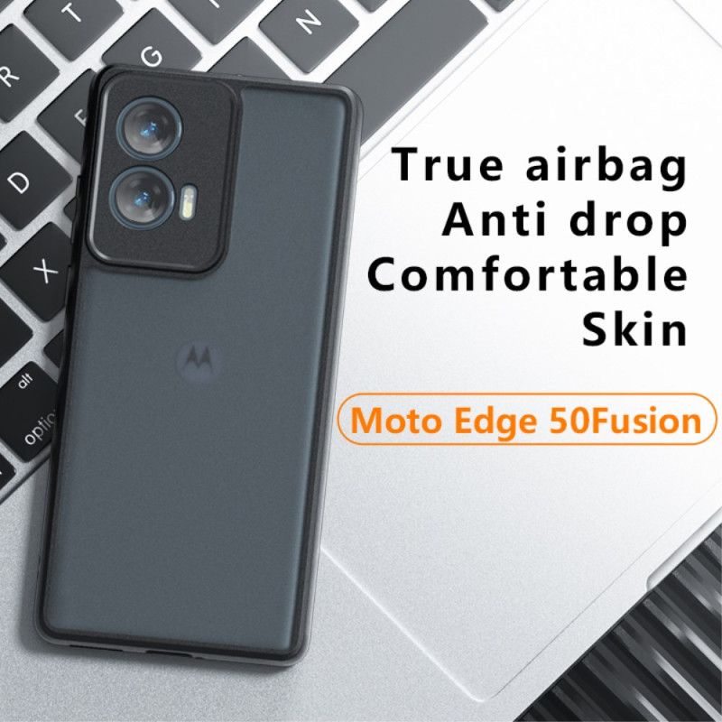 Kuori Motorola Edge 50 Fusion Musta Läpinäkyvä Suojakuori