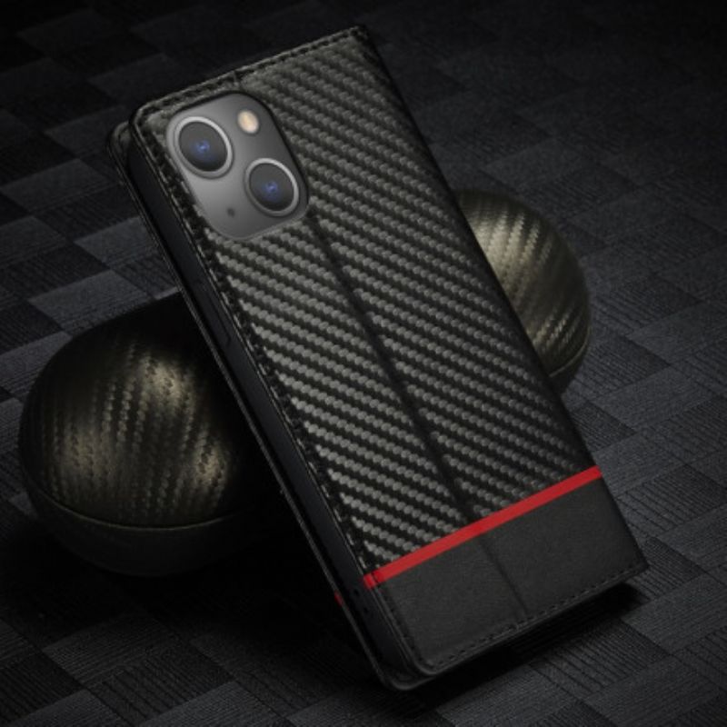 Flip Kotelot iPhone 13 Carbon Fiber Lc.imeeke