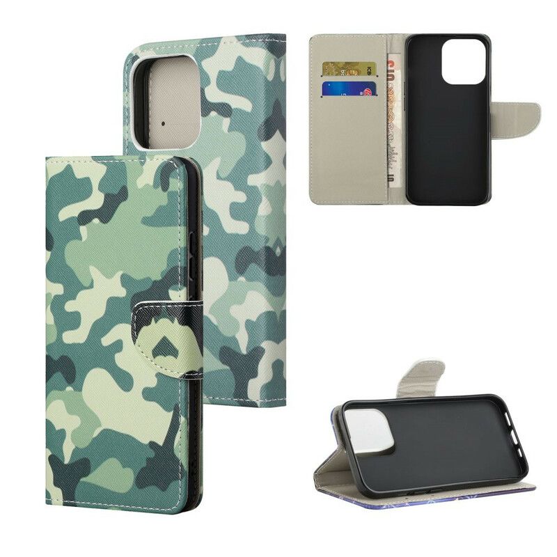 Flip Kotelot iPhone 13 Military Camouflage