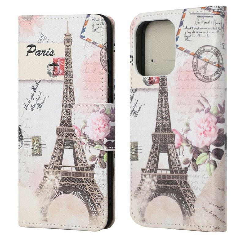 Flip Kotelot iPhone 13 Retro Eiffel-torni