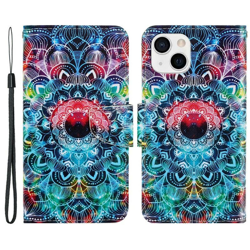 Kotelot iPhone 13 Flashy Strappy Mandala