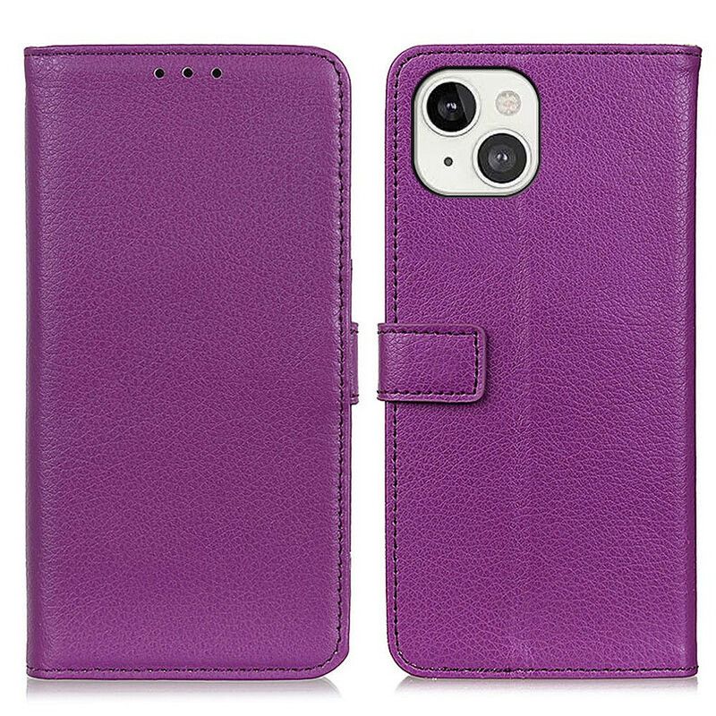 Kotelot iPhone 13 Puhelinkuoret Litchi Premium Faux Leather