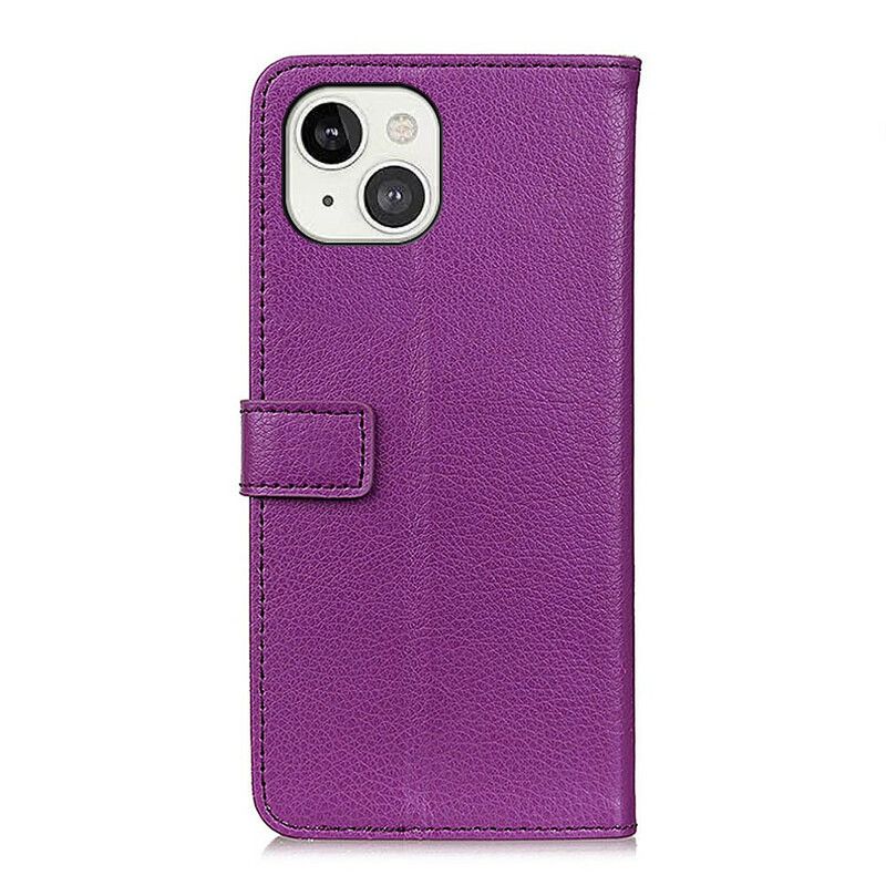 Kotelot iPhone 13 Puhelinkuoret Litchi Premium Faux Leather