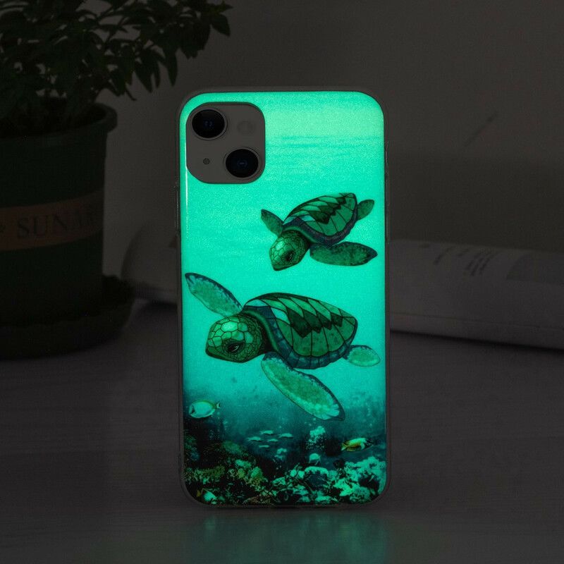 Kuori Case iPhone 13 Puhelinkuoret Fluoresoivat Kilpikonnat