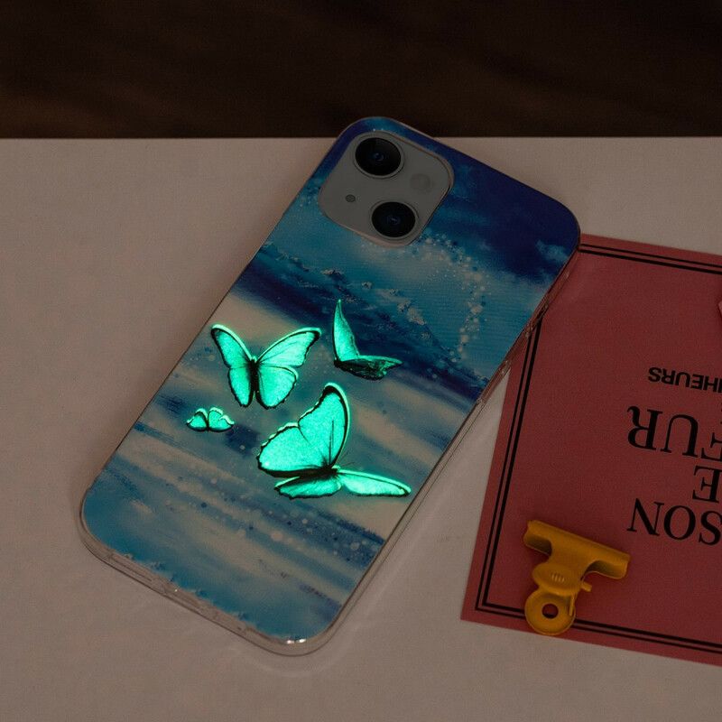 Kuori iPhone 13 Fluorescent Butterflies Sarja