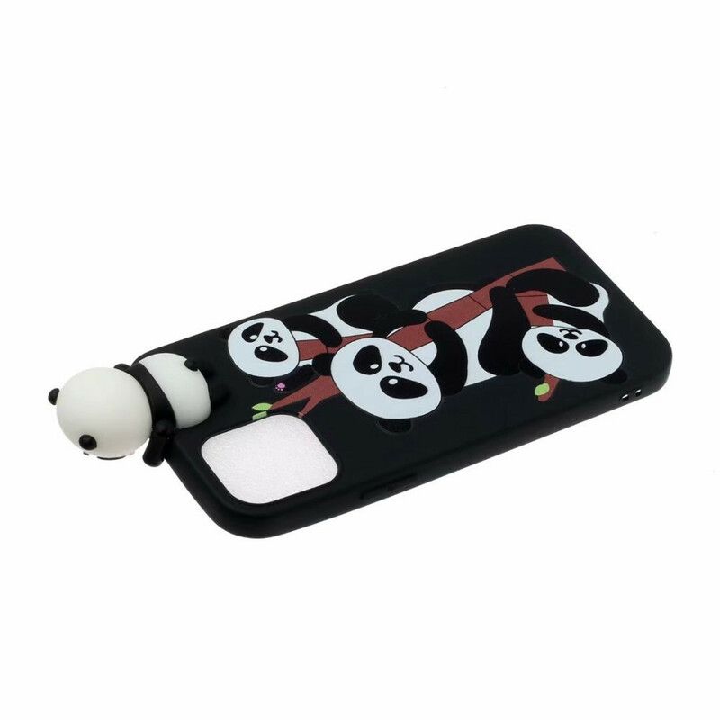 Kuori iPhone 13 Pandas On Bamboo 3d