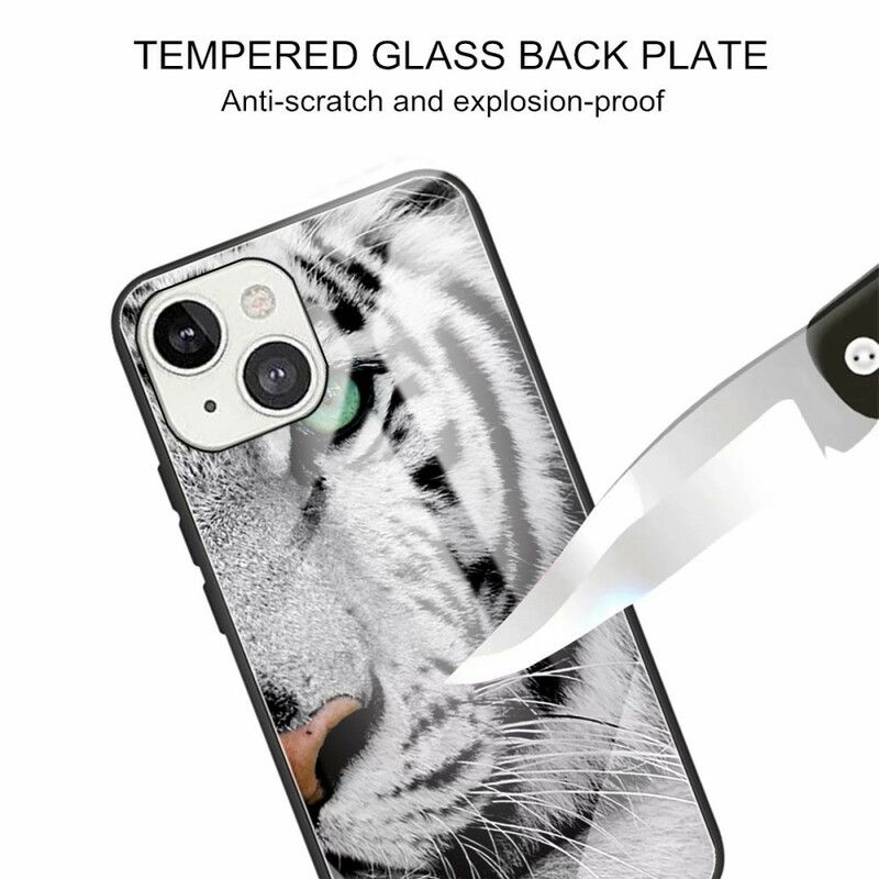 Kuori iPhone 13 Tempered Glass Tiger Suojakuori