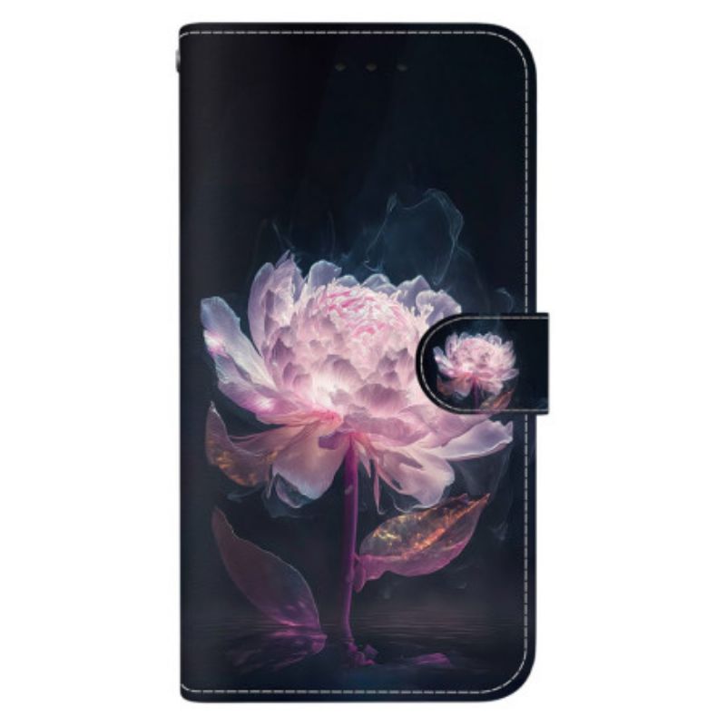 Kotelot Oppo Reno 12f 5g Violetti Pioni Hihnalla