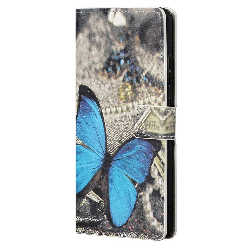 Flip Kotelot iPhone 13 Pro Max Blue Butterfly