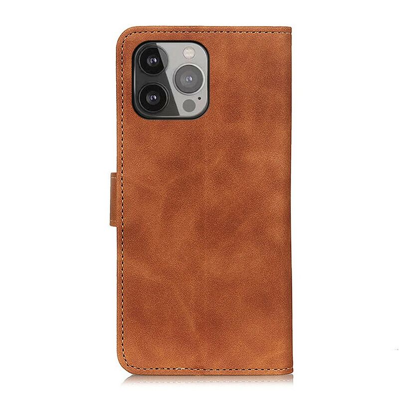 Flip Kotelot iPhone 13 Pro Max Mate Leather Effect Vintage Khazneh