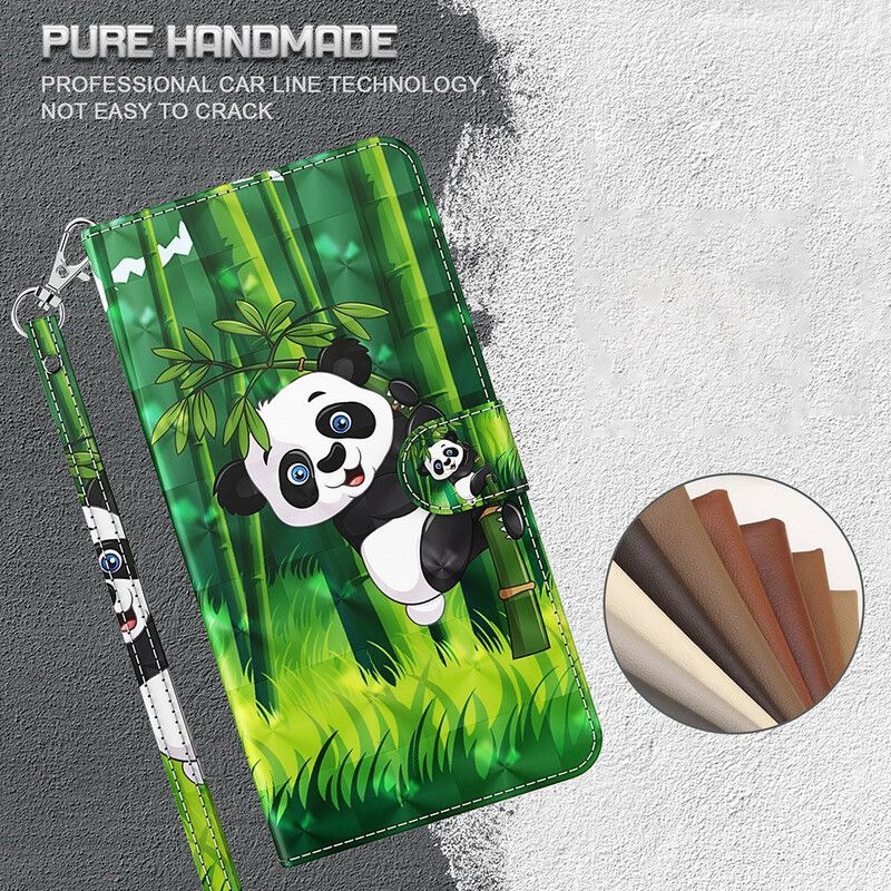 Flip Kotelot iPhone 13 Pro Max Panda Ja Bambu