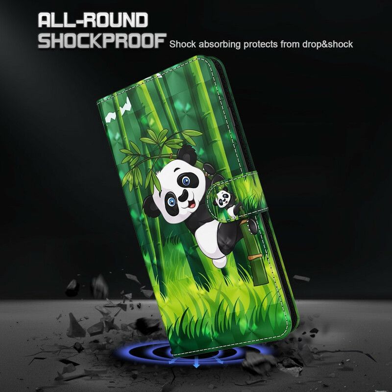 Flip Kotelot iPhone 13 Pro Max Panda Ja Bambu