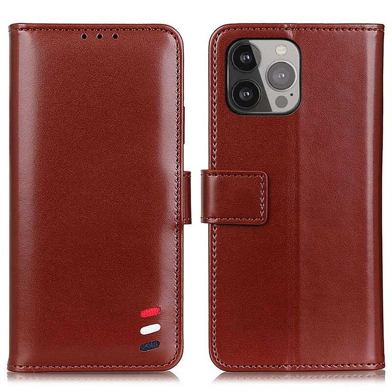 Flip Kotelot iPhone 13 Pro Max Tricolor Leather Effect