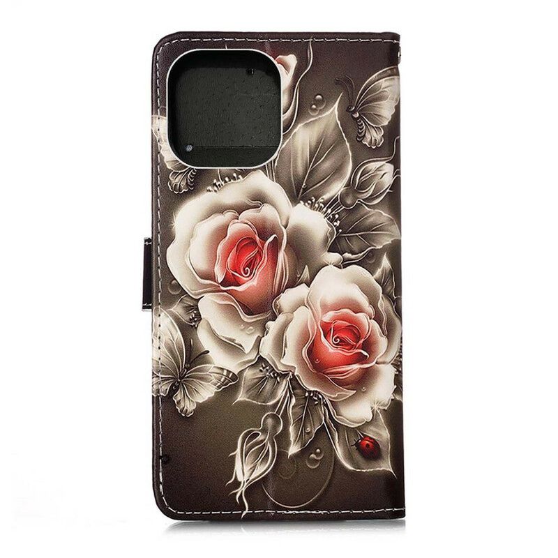 Kotelot iPhone 13 Pro Max Golden Roses