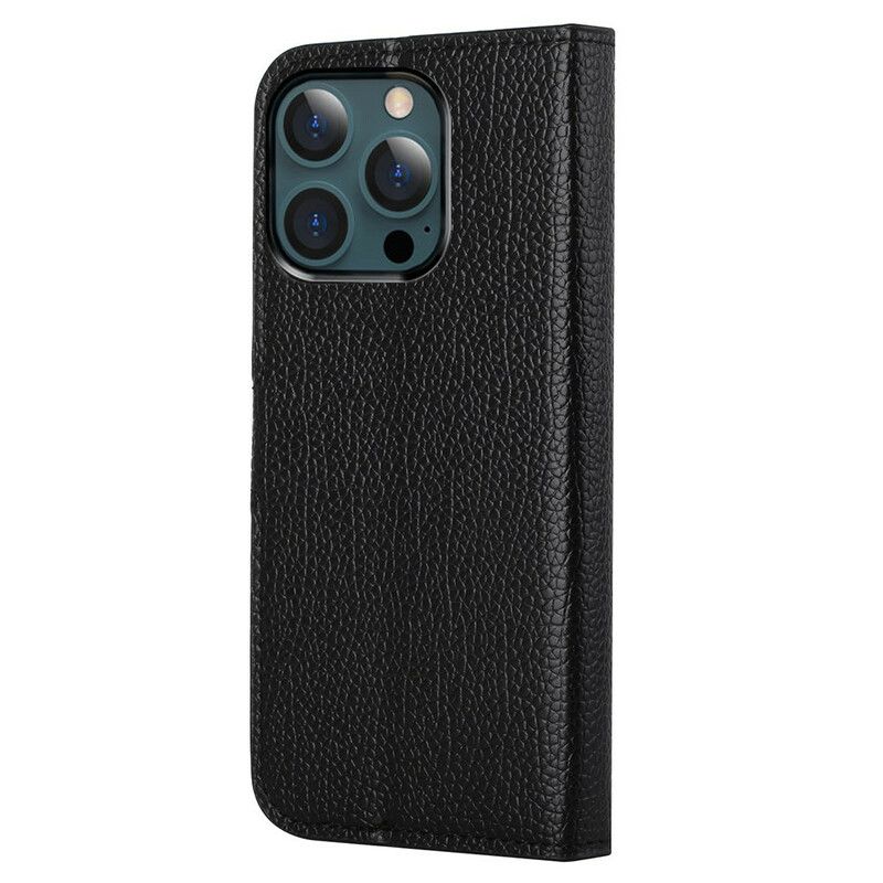 Kotelot iPhone 13 Pro Max Litchi Grain Leather Effect