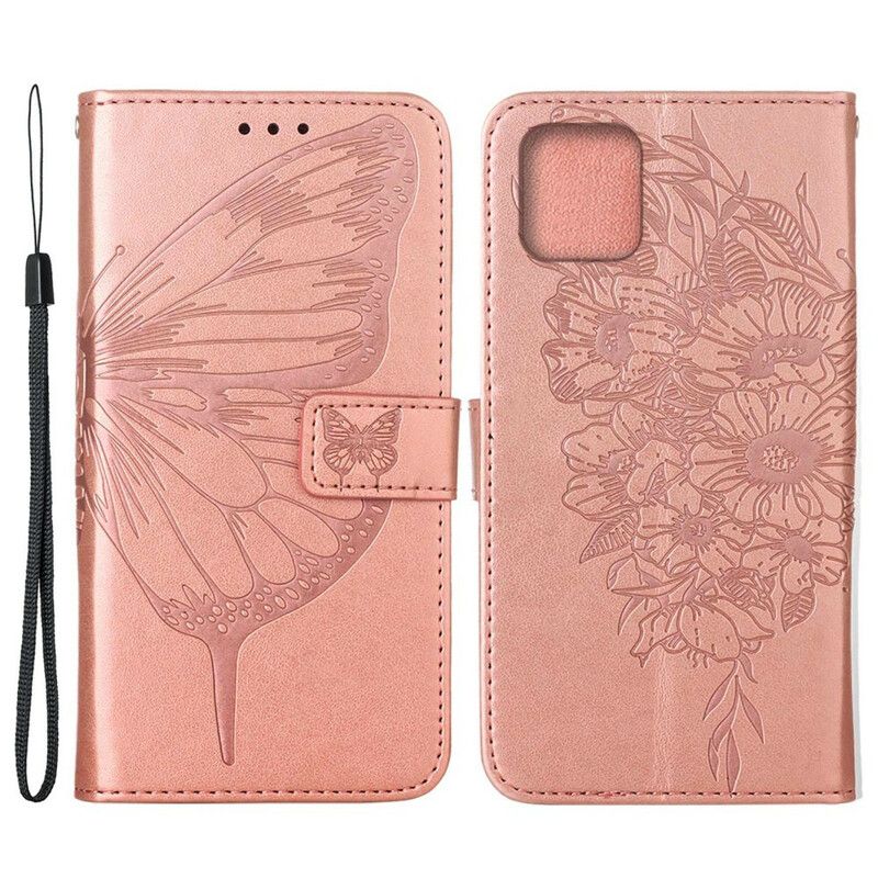 Kotelot iPhone 13 Pro Max Puhelinkuoret Butterfly Design Kaulanauhalla