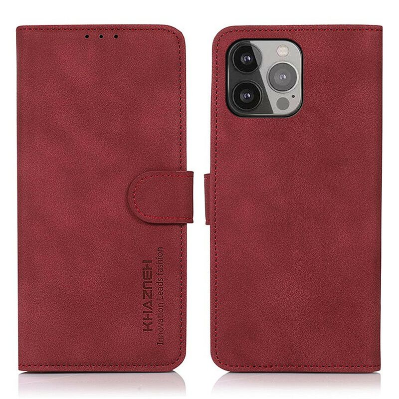 Kotelot iPhone 13 Pro Max Puhelinkuoret Leather Effect Fashion Khazneh