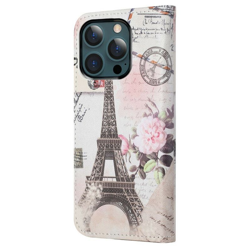 Kotelot iPhone 13 Pro Max Retro Eiffel-torni