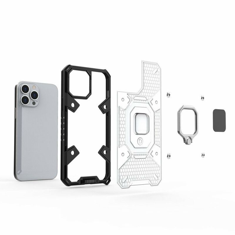 Kuori Case iPhone 13 Pro Max Puhelinkuoret Hunajakenno Renkaalla