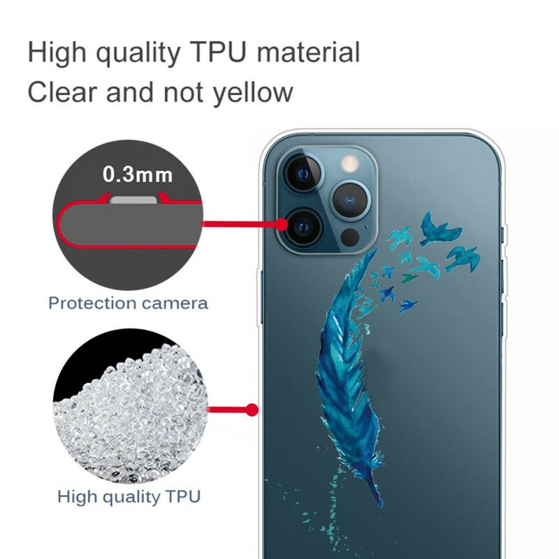 Kuori Case iPhone 13 Pro Max Puhelinkuoret Kaunis Sininen Sulka