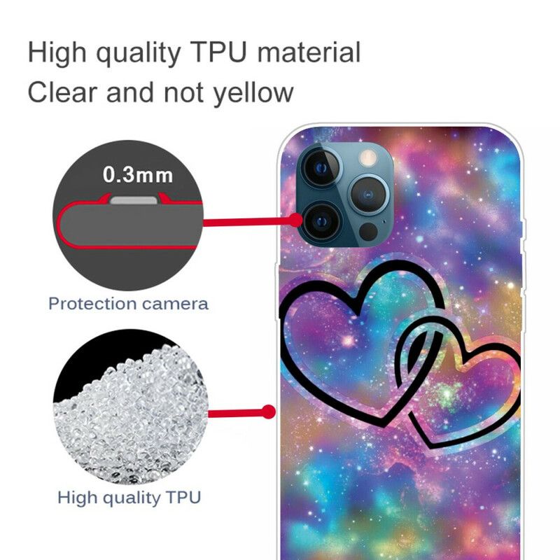 Kuori iPhone 13 Pro Max Chaised Hearts