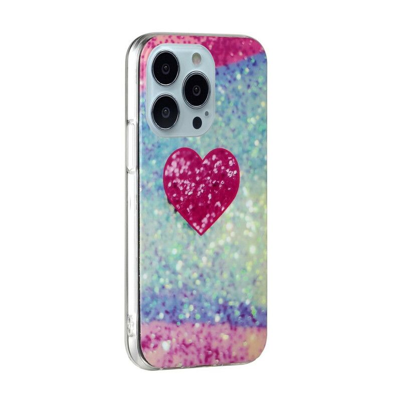 Kuori iPhone 13 Pro Max Glitter Marble Suojakuori