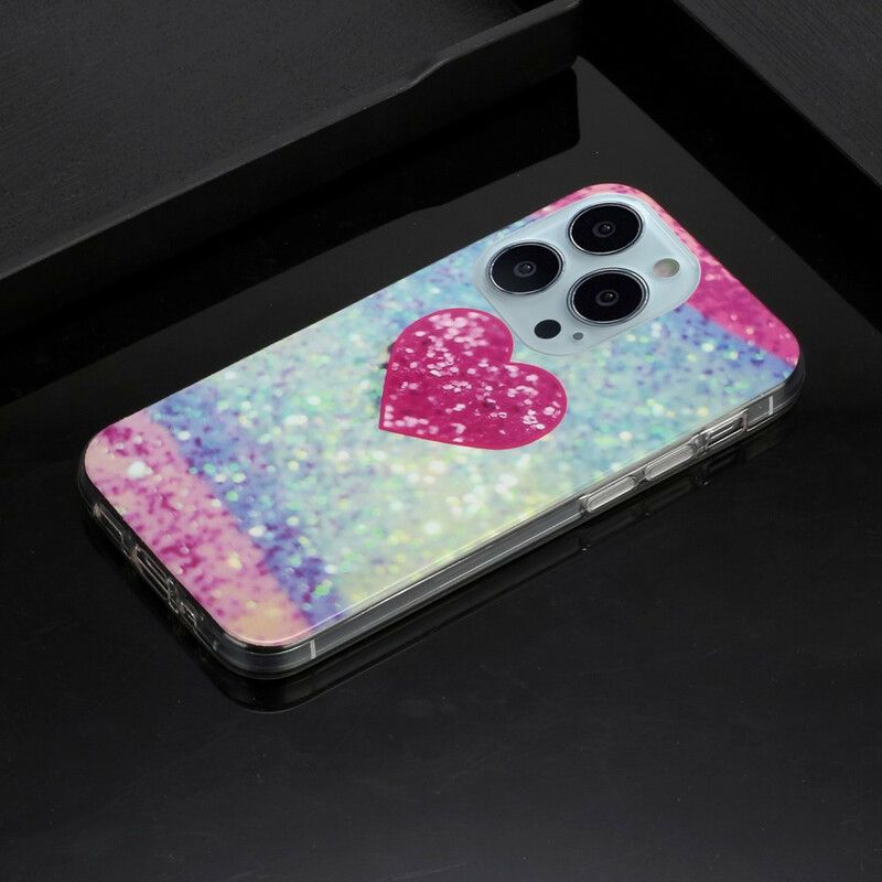 Kuori iPhone 13 Pro Max Glitter Marble Suojakuori