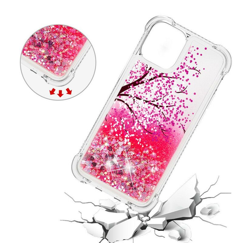 Kuori iPhone 13 Pro Max Glitter Tree Suojakuori