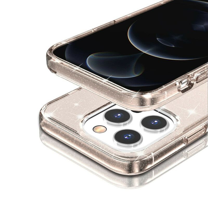 Kuori iPhone 13 Pro Max Läpinäkyviä Paljetteja