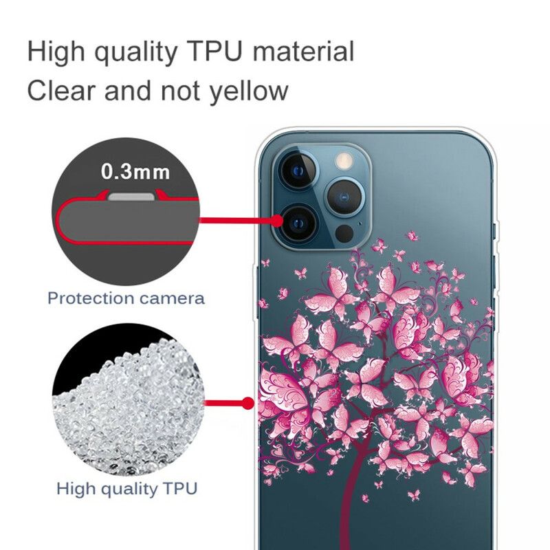 Kuori iPhone 13 Pro Max Pink Tree Top