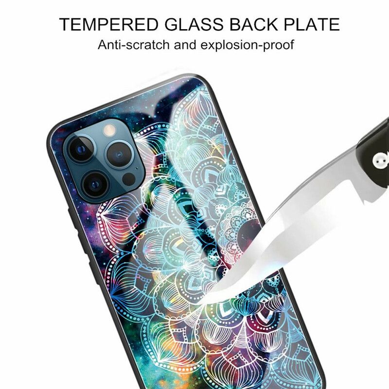 Kuori iPhone 13 Pro Max Tempered Glass Mandala Suojakuori