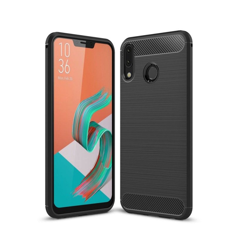 Kuori Asus ZenFone 5 / 5Z Punainen Musta Harjattu Hiilikuitu