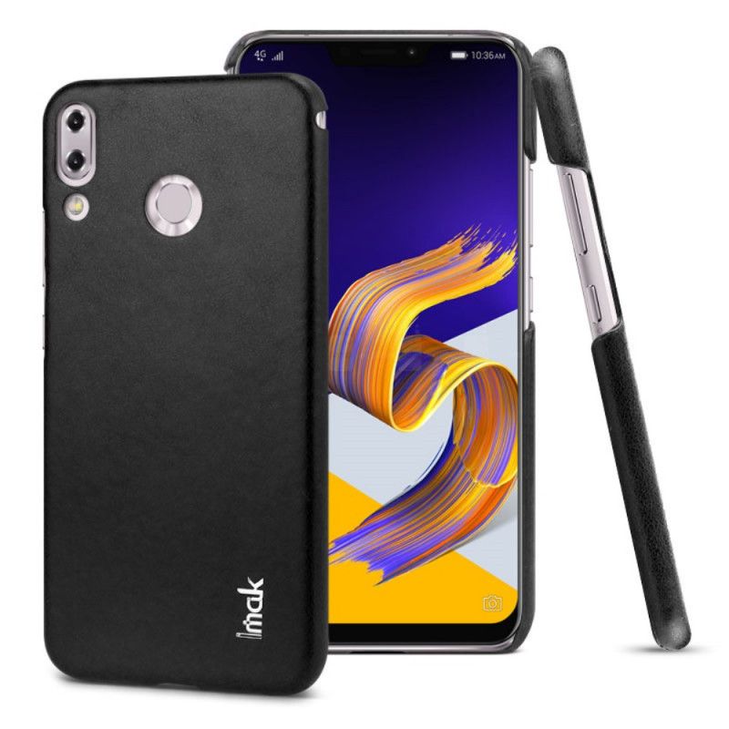 Kuori Asus ZenFone 5 / 5Z Ruskea Musta Imak Ruiyi -Sarjan Nahkaefekti