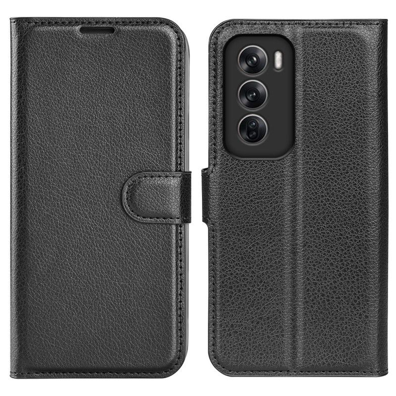 Kotelot Oppo Reno 12 Pro 5g Classic Litchi Faux Leather Suojakuori