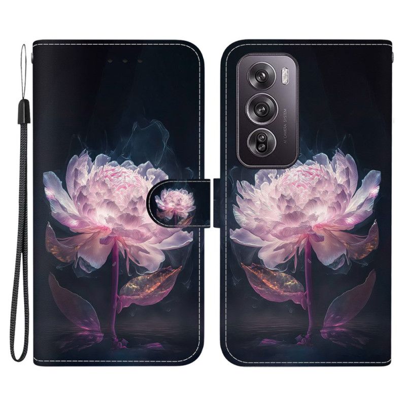 Kuoret Oppo Reno 12 Pro 5g Violetti Pioni Hihnalla