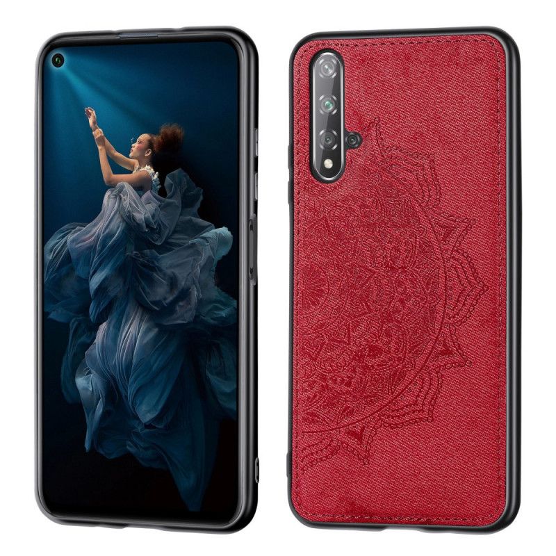 Case Kuoret Huawei Nova 5T Harmaa Musta Puhelinkuoret Kangas Ja Mandala