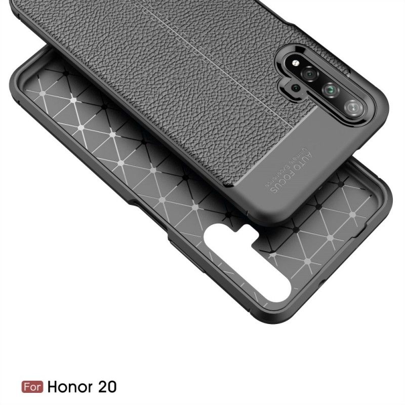 Case Kuoret Huawei Nova 5T Punainen Musta Puhelinkuoret Kaksilinjainen Litsi Nahkaa