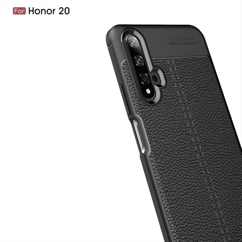 Case Kuoret Huawei Nova 5T Punainen Musta Puhelinkuoret Kaksilinjainen Litsi Nahkaa