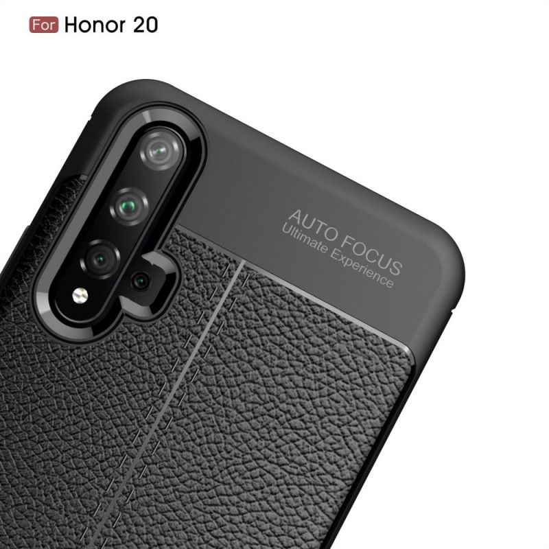 Case Kuoret Huawei Nova 5T Punainen Musta Puhelinkuoret Kaksilinjainen Litsi Nahkaa