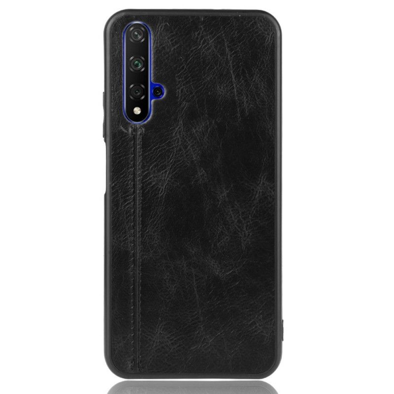 Case Kuoret Huawei Nova 5T Punainen Musta Puhelinkuoret Nahkainen Ommel