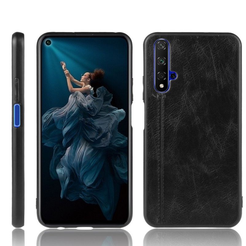 Case Kuoret Huawei Nova 5T Punainen Musta Puhelinkuoret Nahkainen Ommel