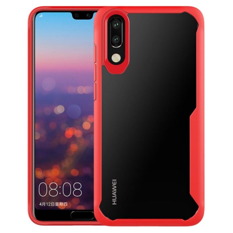 Case Kuoret Huawei P20 Pro Punainen Musta Puhelinkuoret Premium-Hybridi