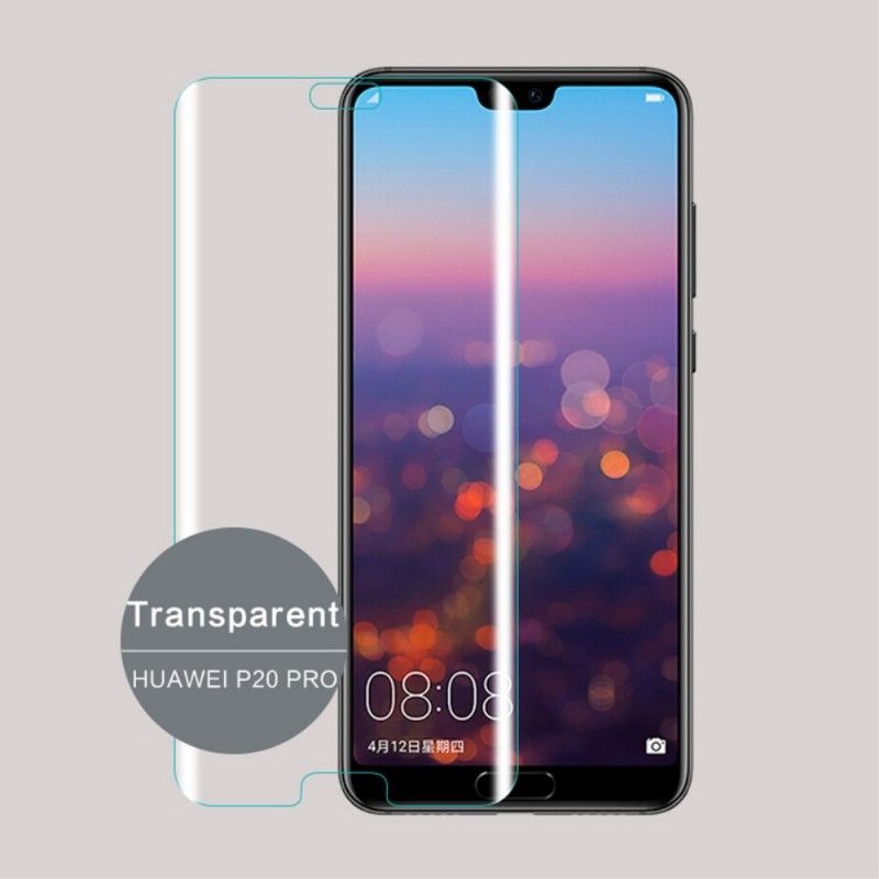 Kaareva Karkaistun Lasin Kansi Huawei P20 Pro Läpinäkyvä Musta Mofi