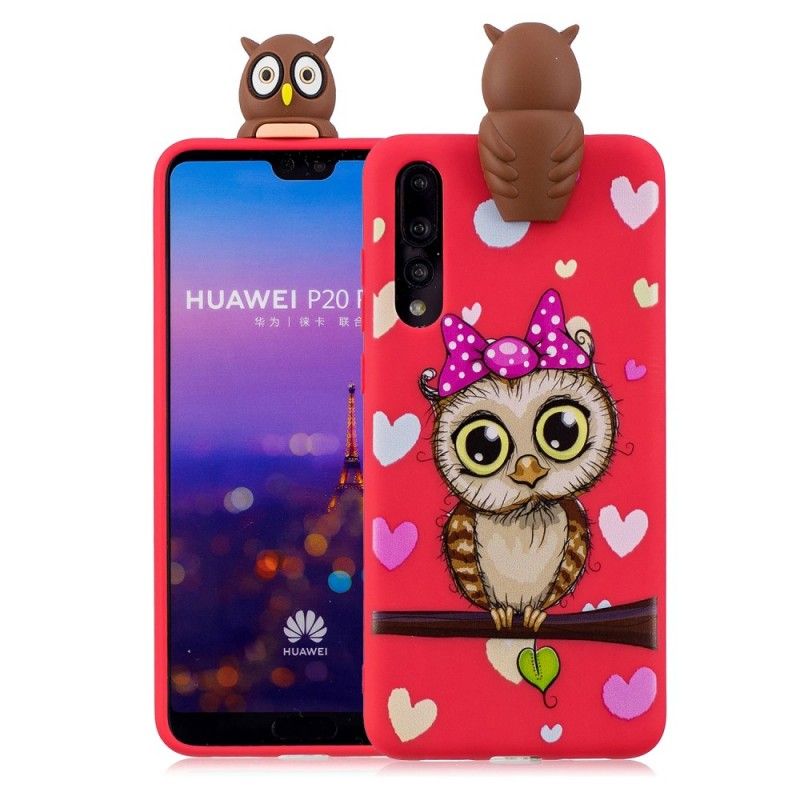 Kuori Huawei P20 Pro 3D Neiti Pöllö Suojakuori