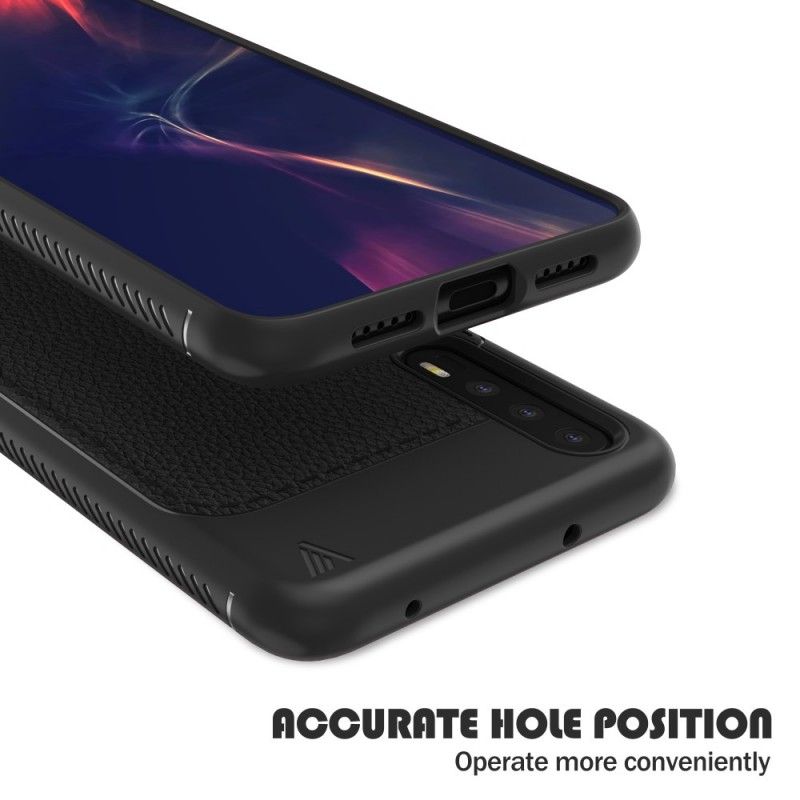 Kuori Huawei P20 Pro Punainen Ensiluokkainen Nahkaefekti