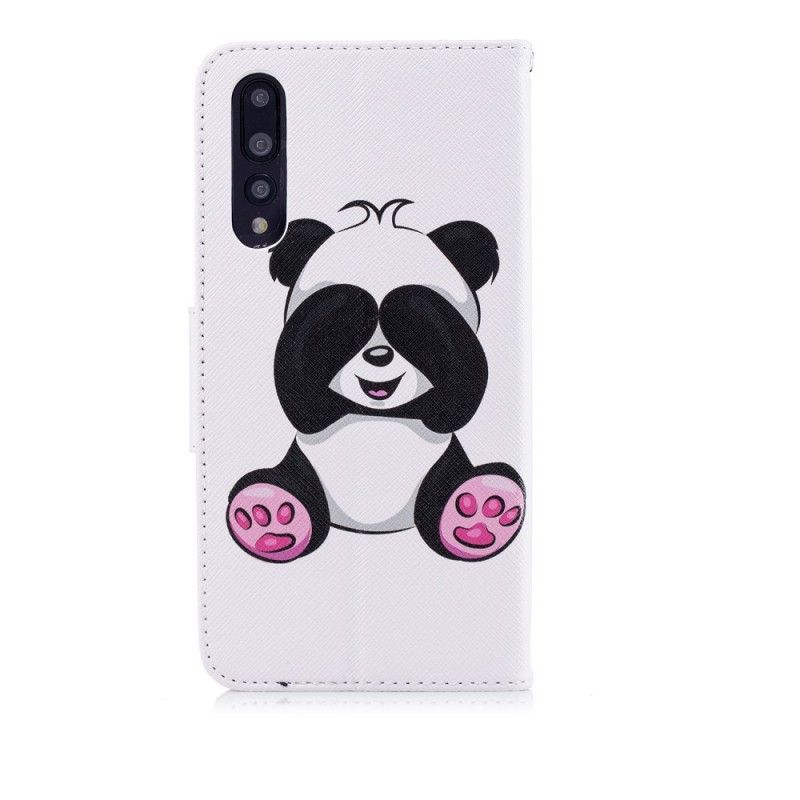 Nahkakotelo Huawei P20 Pro Puhelinkuoret Hauska Panda