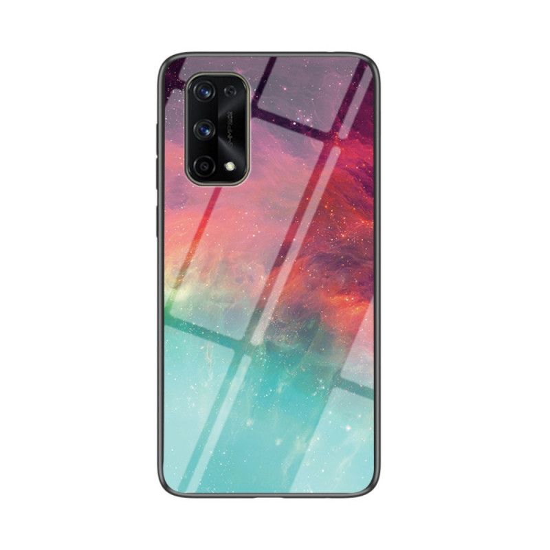 Case Kuoret Realme 7 Pro Harmaa Musta Puhelinkuoret Karkaistu Lasi