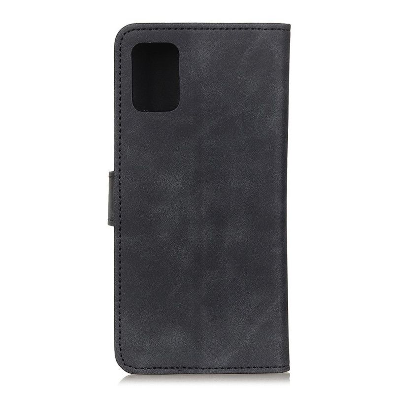 Flip Case Realme 7 Pro Punainen Musta Vintage Khazneh-Nahkaefekti