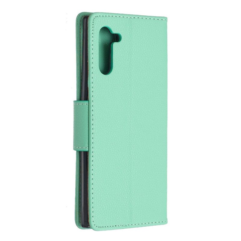 Flip Case Samsung Galaxy Note 10 Musta Litsi Vino Läppä