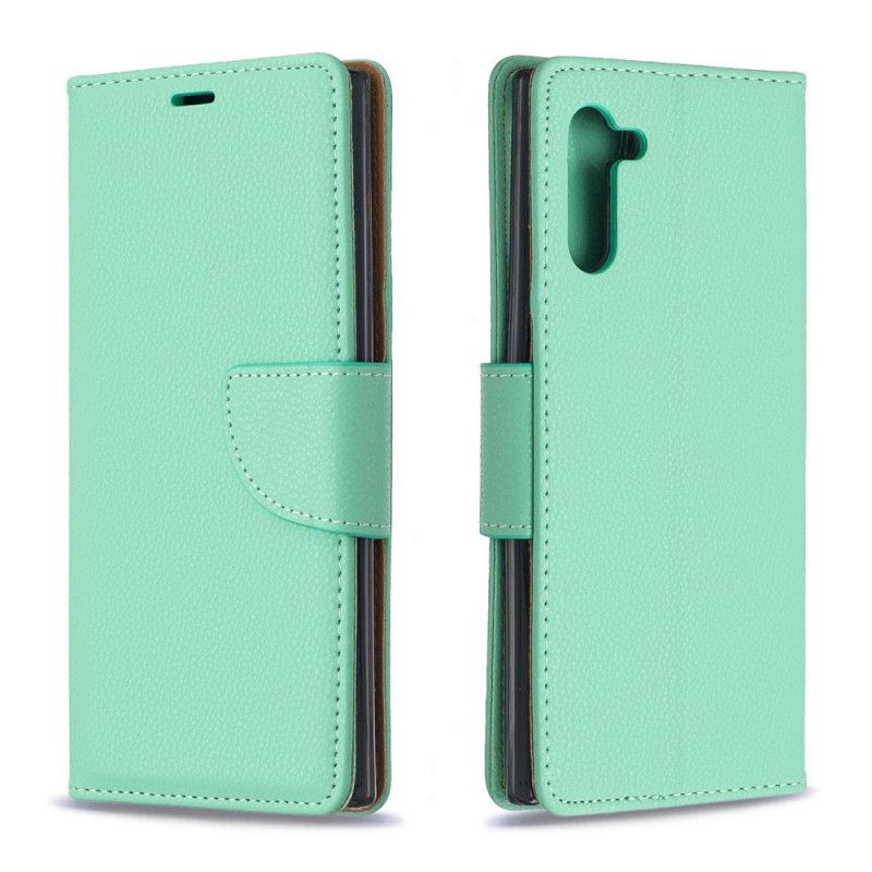 Flip Case Samsung Galaxy Note 10 Musta Litsi Vino Läppä